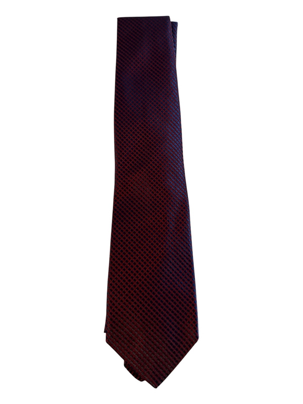 Brooks Brothers Burgundy and Blue Textured Silk Tie